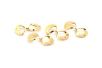 Brass Infinity Charm, 12 Raw Brass Infinity Necklace Charms With 2 Holes, Connectors, Earrings, Findings (29x15x0.80mm) D1246