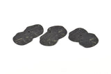 Black Disc Charms, 10 Hammered Oxidized Black Brass Disc Charms With 1 Hole, Earrings, Pendants, Findings (21x20x0.60mm) D0677 S1032