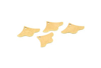 Pirinç Yaprak Tılsımı, 1 Delikli 100 Ham Pirinç Yaprak Tılsımı, Küpeler, Bulgular (12x16x0,40 mm) A1185
