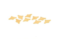 Pirinç Yaprak Tılsımı, 1 Delikli 100 Ham Pirinç Yaprak Tılsımı, Küpeler, Bulgular (12x16x0,40 mm) A1185