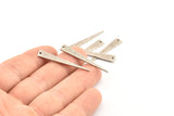 Gümüş Üçgen Tılsım, 1 Delikli 12 Dokulu Antik Gümüş Kaplama Pirinç Üçgen Tılsım, Küpeler, Bulgular (37x6x1mm) D1113 H1027