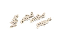Gümüş Yaprak Tılsımı, 1 Döngülü 12 Antik Gümüş Kaplama Pirinç Yaprak Tılsımı, Kolye Uçları, Bulgular (28x11x0,80 mm) D1232 H1024