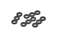 Black Circle Connector, 8 Oxidized Black Brass Necklace Connectors, Earrings, Findings (24x8x1.5mm) D1070 S1044