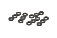 Black Circle Connector, 8 Oxidized Black Brass Necklace Connectors, Earrings, Findings (24x8x1.5mm) D1070 S1044