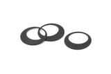 Black Round Charm, 24 Black Black Brass Hoop Charms, Earrings, Findings (17.5x0.60mm) D1170 S1043