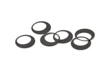 Black Round Charm, 24 Black Black Brass Hoop Charms, Earrings, Findings (17.5x0.60mm) D1170 S1043