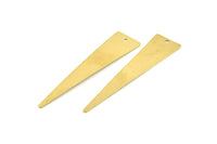Pirinç Üçgen Tılsım, 1 Delikli 24 Ham Pirinç Üçgen Tılsım, Küpeler, Bulgular (47x11x0,50 mm) D1064