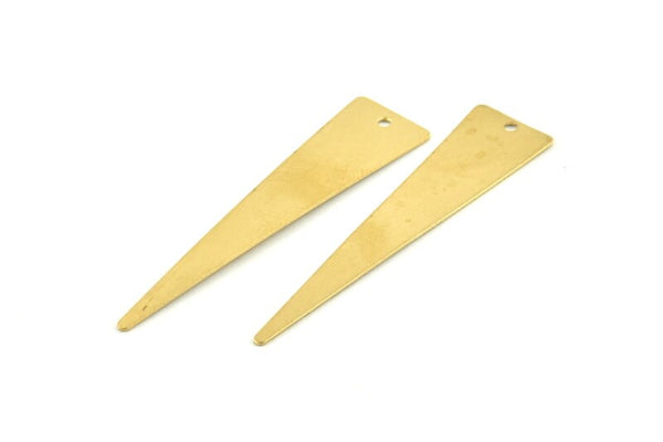 Pirinç Üçgen Tılsım, 1 Delikli 24 Ham Pirinç Üçgen Tılsım, Küpeler, Bulgular (47x11x0,50 mm) D1064