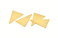 Pirinç Üçgen Tılsım, 1 Delikli 24 Ham Pirinç Üçgen Tılsım, Bulgular, Küpeler (29x20x0,50 mm) D1119