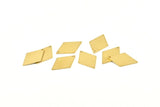 Brass Diamond Charm, 24 Raw Brass Diamond Charms With 1 Hole, Earrings,  Findings (21x14x0.60mm) D964