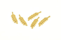 Brass Leaf Blank, 50 Raw Brass Branch Blanks, Earrings, Findings (20x5x0.80mm) D1154