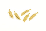 Brass Leaf Blank, 50 Raw Brass Branch Blanks, Earrings, Findings (20x5x0.80mm) D1154