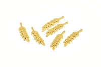 Brass Leaf Blank, 50 Raw Brass Branch Blanks, Earrings, Findings (20x5x0.80mm) D1154