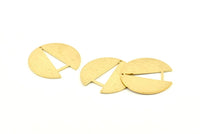 Brass Round Charm, 10 Textured Raw Brass Round Charms With 1 Hole, Earrings, Pendants, Findings (25x24x0.80mm) D950
