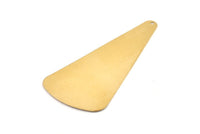 Brass Triangle Charm, 6 Raw Brass Triangle Pendants With 1 Hole, Earrings, Findings (60x30x0.40mm) D1122