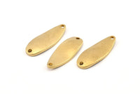 Brass Drop Charm, 8 Raw Brass Irregular Connectors With 2 Hole, Findings (29x11x1.5mm) D1082