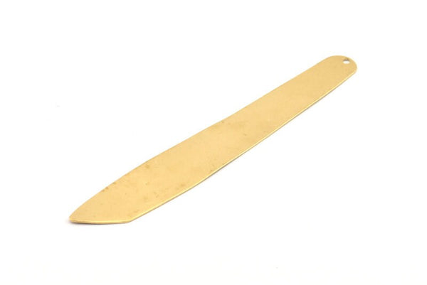 Pirinç Trapez Tılsım, 1 Delikli 6 Ham Pirinç Trapez Tılsım, Küpeler, Bulgular (86x9x13x0,50 mm) D1214