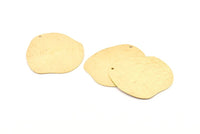 Brass Geometric Charm, 6 Textured Raw Brass Stamping Blanks With 1 Hole, Pendants, Earrings, Findings (35x32x0.60mm) D1117