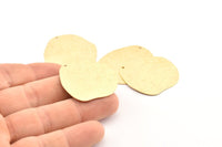 Brass Geometric Charm, 6 Textured Raw Brass Stamping Blanks With 1 Hole, Pendants, Earrings, Findings (35x32x0.60mm) D1117