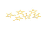 Pirinç Yıldız Tılsımı, 1 Halkalı 24 Ham Pirinç Yıldız Tılsımı, Küpeler, Kolye Uçları, Bulgular (18x15x0,50 mm) A1263