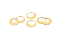 Brass Round Charm, 50 Raw Brass Hoop Charms, Earrings, Findings (17.5x0.60mm) D1170