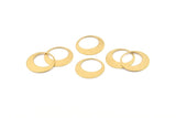 Brass Round Charm, 50 Raw Brass Hoop Charms, Earrings, Findings (17.5x0.60mm) D1170