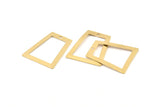 Brass Trapezoid Charm, 12 Raw Brass Trapezoid Charms With 1 Hole, Earrings, Findings (28x24x16x0.60mm) D1025