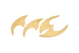 Brass Wave Blank, 12 Raw Brass Wave Blanks, Stamping Blanks, Findings (39x15x0.60mm) D1145