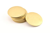 Brass Round Blank, 2 Raw Brass Stamping Blanks, Tags Without Holes (40mm) D1078