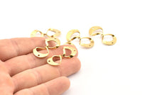 Brass Infinity Charm, 12 Raw Brass Infinity Necklace Charms With 2 Holes, Connectors, Earrings, Findings (29x15x0.80mm) D1246