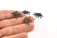 Sun Ethnic Pendant, 6 Oxidized Black Brass Sun Ethnic Pendants With 1 Loop, Findings, Charms (21x17x1.50mm) E479 S1053