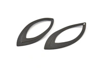 Siyah Markiz Tılsımı, 1 Delikli 6 Oksitlenmiş Siyah Pirinç Markiz Tılsımı, Bulgular (48x22x0,60 mm) D1061 S1055