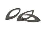 Siyah Markiz Tılsımı, 1 Delikli 6 Oksitlenmiş Siyah Pirinç Markiz Tılsımı, Bulgular (48x22x0,60 mm) D1061 S1055