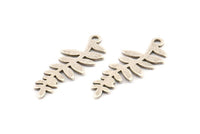 Gümüş Yaprak Tılsımı, 1 Döngülü 12 Antik Gümüş Kaplama Pirinç Yaprak Tılsımı, Kolye Uçları, Bulgular (28x11x0,80 mm) D1232 H1024