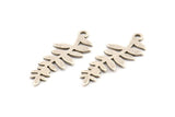 Gümüş Yaprak Tılsımı, 1 Döngülü 12 Antik Gümüş Kaplama Pirinç Yaprak Tılsımı, Kolye Uçları, Bulgular (28x11x0,80 mm) D1232 H1024
