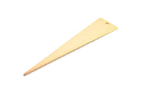 Gold Triangle Charm, 2 Textured Gold Plated Brass Triangle Charms With 1 Hole, Earrings, Findings (60x13x0.60mm) D1017 Q0910