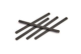 Black Necklace Bar, 12 Oxidized Black Brass Stick Neckalce Bars With 1 Hole, Findings, Earrings (47x2.5x1.2mm) D1155 S1077