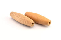 Vintage Wooden Bead, 4 Vintage Wooden Beads Made In Germany, Findings (58x18mm) B55