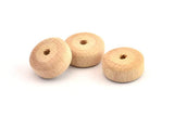 Vintage Wooden Bead, 24 Vintage Wooden Beads Made In Germany, Findings (18x8mm) B62