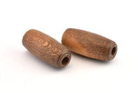 Vintage Wooden Bead, 12 Vintage Wooden Beads Made In Germany, Findings (32x15mm) B53