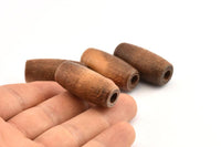 Vintage Wooden Bead, 12 Vintage Wooden Beads Made In Germany, Findings (32x15mm) B53