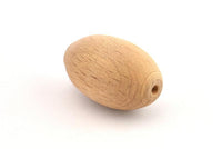 Vintage Wooden Bead, 12 Vintage Wooden Beads Made In Germany, Findings (27x17mm) B42