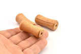 Vintage Wooden Bead, 8 Vintage Wooden Beads Made In Germany, Findings (39x17mm) B41