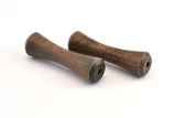 Vintage Wooden Bead, 6 Vintage Wooden Beads Made In Germany, Findings (57x17mm) B40