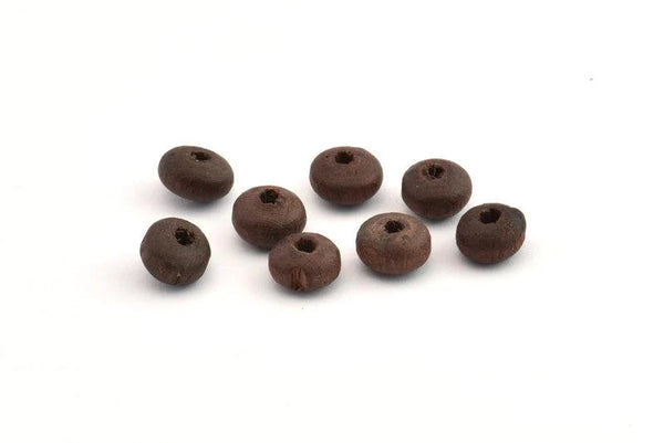 Vintage Wooden Bead, 250 Vintage Wooden Beads Made In Germany, Findings (8x5mm) B47