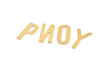 Brass Letter, Whole Alphabet, Raw Brass Letter Alphabets, Uppercase, Letter Initial Blank For Personalized Earrings, Customize Letters