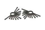 Black Sun Pendant, 2 Oxidized Black Brass Hammered Sunny Pendants (51x31x1.8mm) BS 1940 S1054