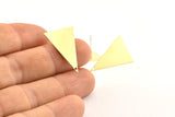 Brass Triangle Earring, 8 Raw Brass Triangle Stud Earrings With 1 Hole (25x16mm) Brs 54tr A0404 A1334