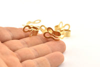 Ball Chain Connector, 24 Raw Brass Ball Chain Connector Clasps For 4.5 To 5mm Ball Chain, Findings (17x6mm) D1322