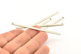 Long Bar Pendant, 8 Antique Silver Plated Long Bar Pendant With 1 Hole, Tags (70x3x1mm) BRC 160--A0823 H1171